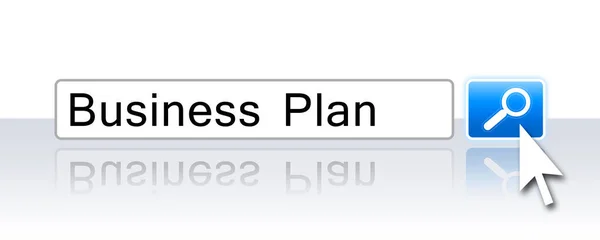 Internetový Vyhledávací Modrý Obchodní Plán — Stock fotografie