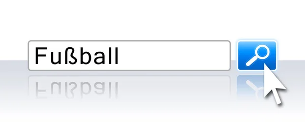 Αναζήτηση Στο Διαδίκτυο Μπλε Ποδόσφαιρο — Φωτογραφία Αρχείου
