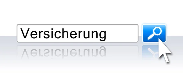 Internet Zoeken Blauw Verzekeringen — Stockfoto