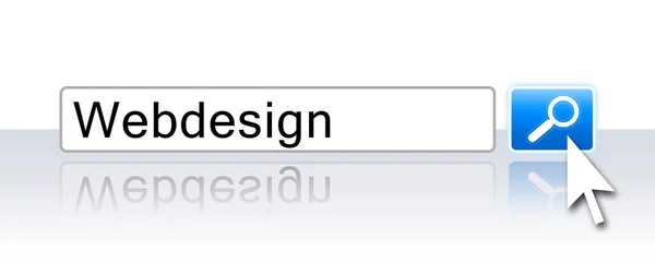 Wyszukiwarka Internetowa Blue Webdesign — Zdjęcie stockowe