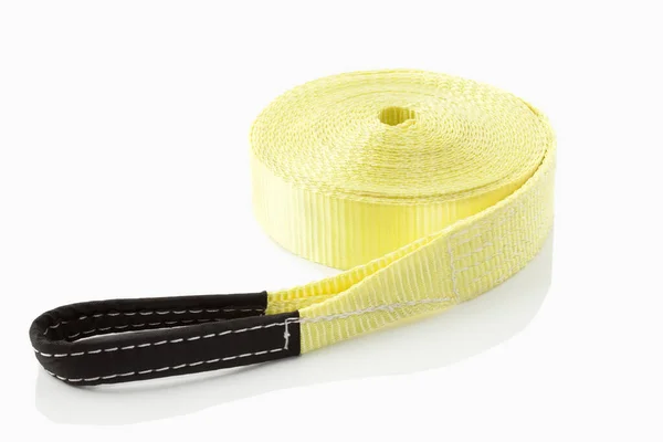 Žlutá Elastická Páska Izolovaná Bílé — Stock fotografie