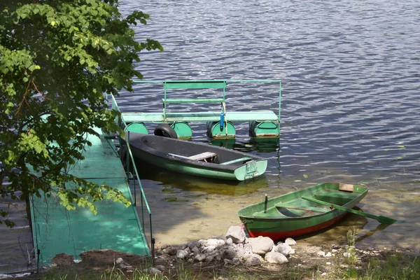 Два Швартовані Вітрильні Човни Невеликому Озері Джуті — стокове фото