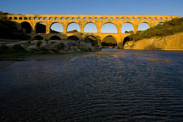 Roman Aqueduct Pont Gard Languedoc Roussillon France — Stock Photo, Image