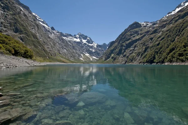 Bergssjö Södra Alperna Nya Zeeland — Stockfoto