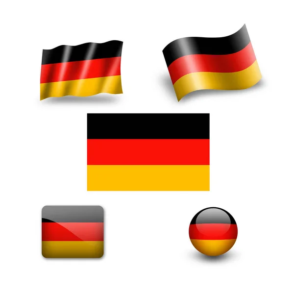 Germanz Flag Icon Set — Stock Photo, Image