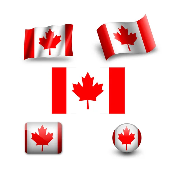 Canada Vlag Pictogramserie — Stockfoto
