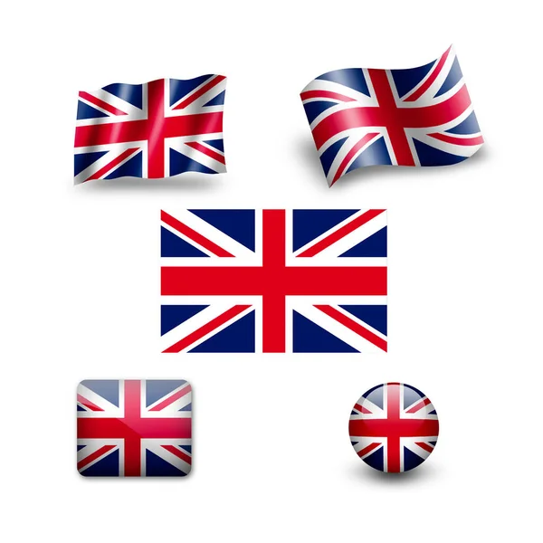 イギリス国旗アイコンセット — ストック写真