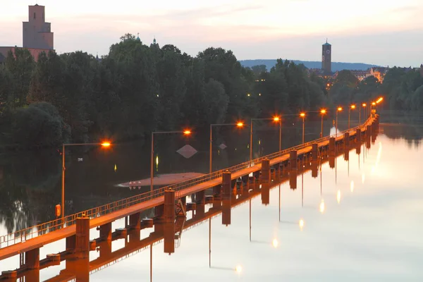 Canal Rinoceronte Danúbio Entardecer Bamberg — Fotografia de Stock