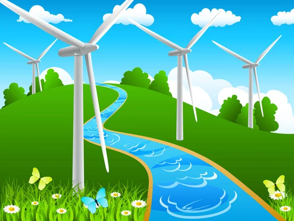 Energie Aus Windenergie — Stockfoto