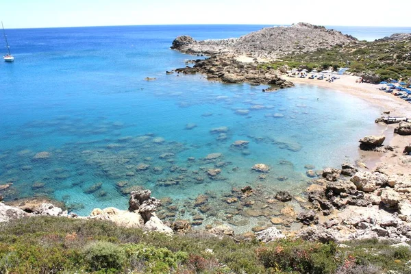 Bahía Ladiko Rhodes — Foto de Stock