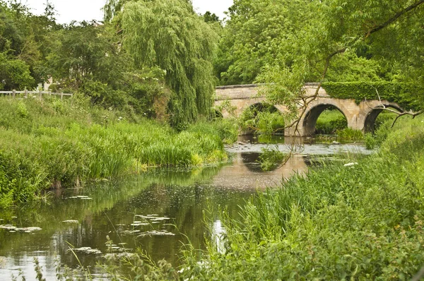 Fluss Auf Natur Landschaft Hintergrund — Stockfoto