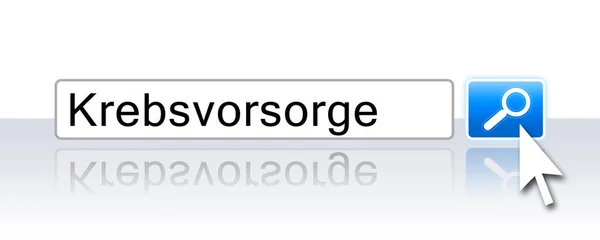 Internet Search Blau Krebsvorsorge — Foto de Stock