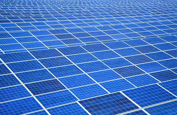 Velká Plocha Solární Panel Elektrárna — Stock fotografie