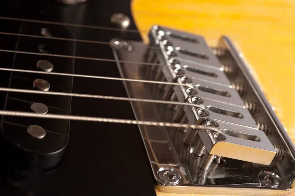 Detalles Guitarra Eléctrica Aislada Con Macro —  Fotos de Stock