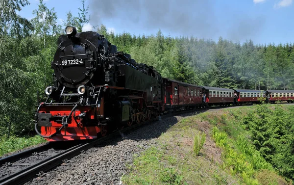 Locomotiva Vapor Harz Vapor Ferroviário — Fotografia de Stock