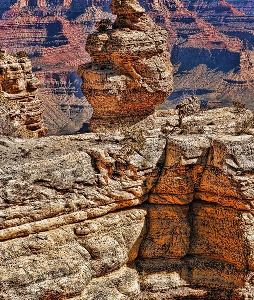 Monolithe Pierre Tôt Matin Dans Grand Canyon — Photo