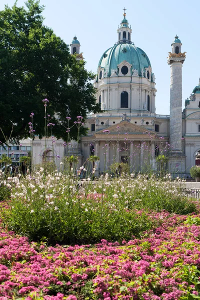 Carlskirche Vienna Барокова Історична Будівля Пам Ятка — стокове фото