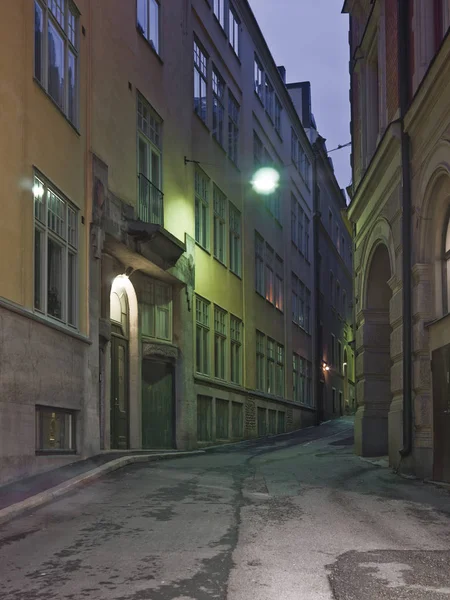Viale Posteriore Colorato Nelle Parti Meridionali Stoccolma — Foto Stock