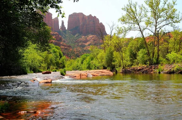 Acantilados Rojos Formaciones Rocosas Sedona Arizona — Foto de Stock