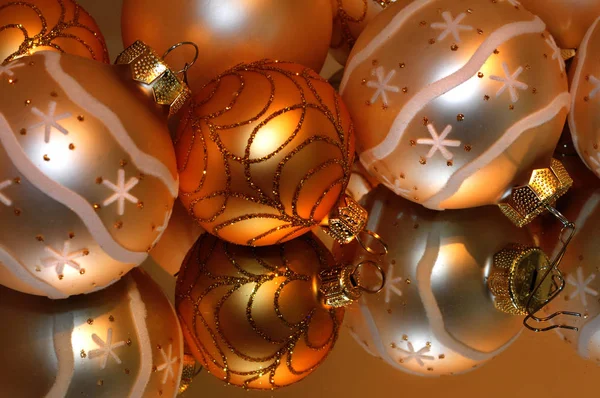 Vue Rapprochée Des Décorations Noël Boule Vacances — Photo