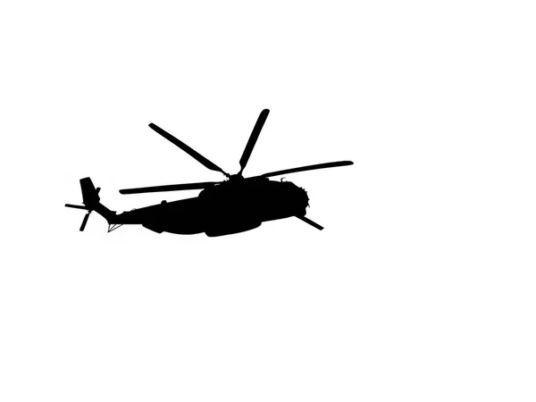 Helicóptero Militar Isolado Branco — Fotografia de Stock