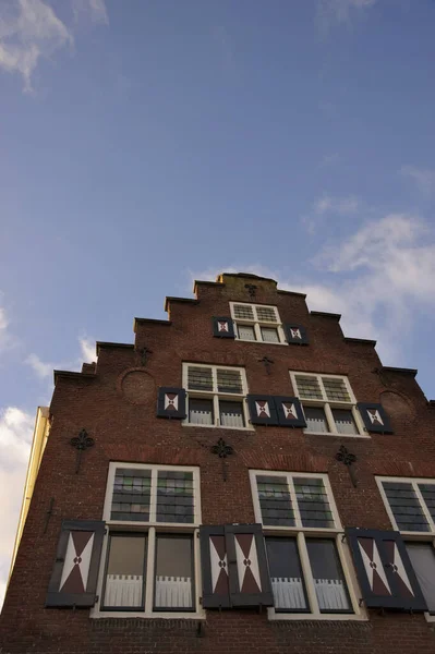 Façade Une Monumentale Maison Canal Utrecht Pays Bas — Photo