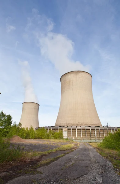 Factory Cooling Tower Nuclear Power Coal Power Station — Stock Photo, Image