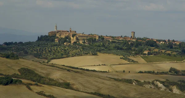 Town Pienza Tuscany Distance — Stock Photo, Image