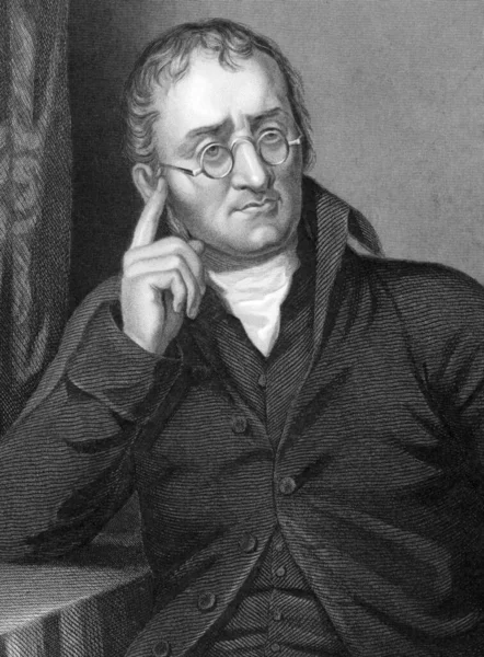 John Dalton 1766 1844 1800 Évek Metszetéről — Stock Fotó