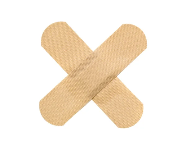 Bandaid Beige Aislado Sobre Fondo Blanco —  Fotos de Stock