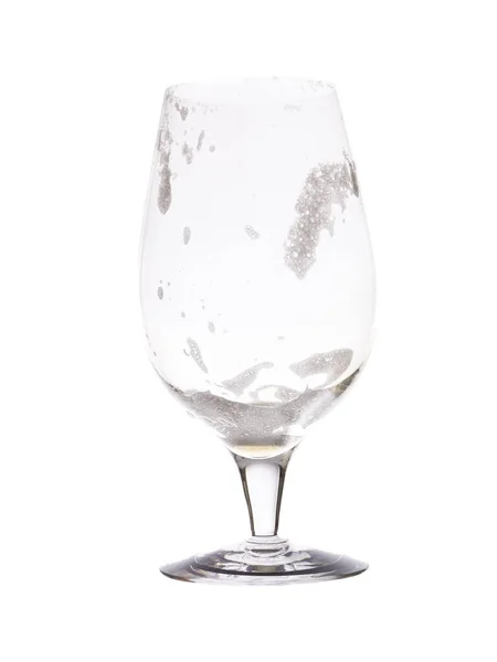 Lege Glas Bier Geïsoleerd Een Witte Achtergrond — Stockfoto