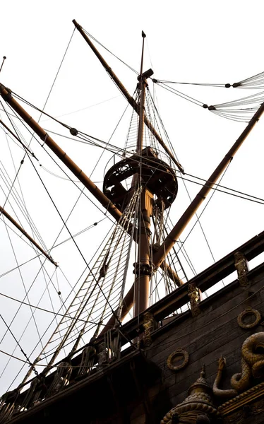 Detalhe Neptune Galleon Usado Por Polansky Para Filme Pirates — Fotografia de Stock