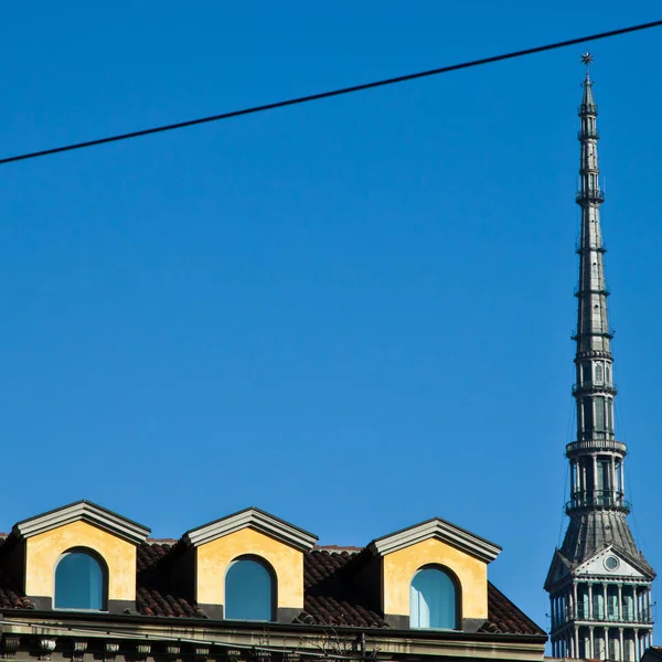 Άποψη Του Mole Antonelliana Ορόσημο Του Τορίνο Τορίνο Ιταλία — Φωτογραφία Αρχείου