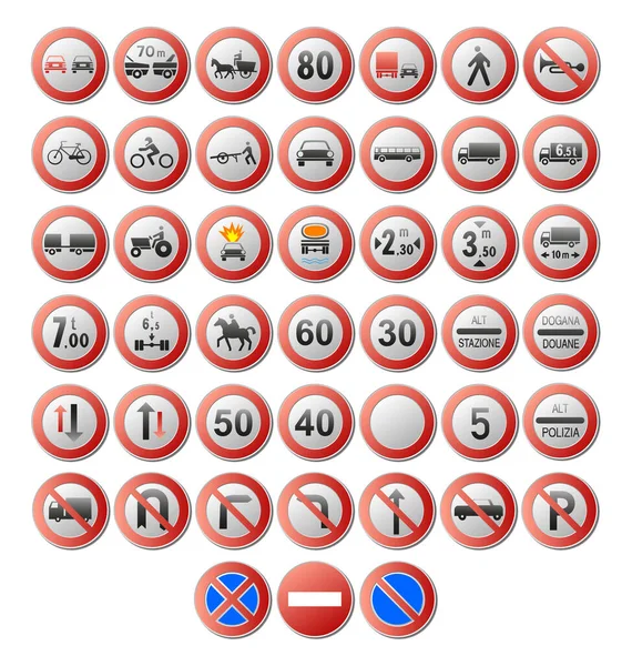 Forbidding Traffic Signs Your Design — Stock Photo, Image