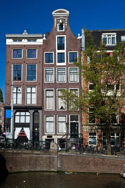 Amsterdam Canals Typical Houses — Stock Photo, Image
