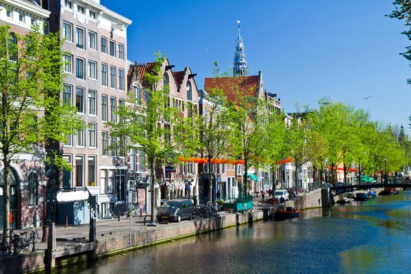 Hermosas Casas Canal Amsterdam — Foto de Stock