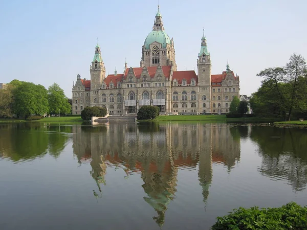 Het Nieuwe Gemeentehuis Hannover Nedersaksen — Stockfoto