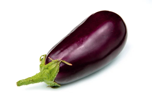 Aubergine Isolerad Vit Bakgrund — Stockfoto