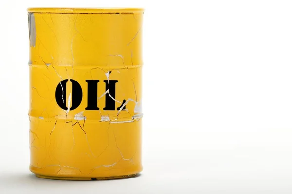 Yellow Recycling Bin Black Background — Stock Photo, Image