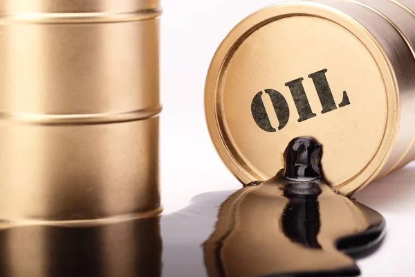 Barril Petróleo Oro —  Fotos de Stock