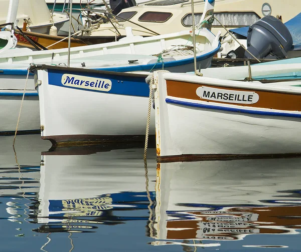 Uma Vista Porto Marítimo Com Barcos — Fotografia de Stock