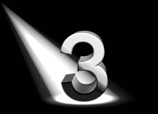 Number Illustration Black Background — Stock Photo, Image