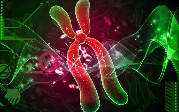 Digital Illustration Chromosome Colour Background — Stockfoto