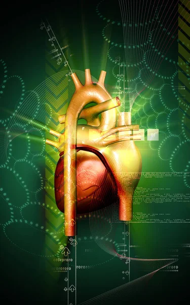 Szív Digitális Illusztrációja Színes Háttérrel — Stock Fotó