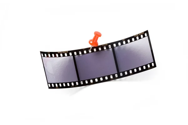 Film Red Pin White Background — Stock Photo, Image