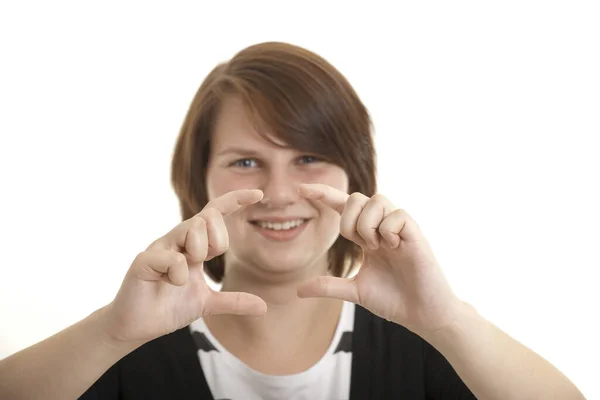 Portret Van Schoonheid Jonge Vrouw — Stockfoto