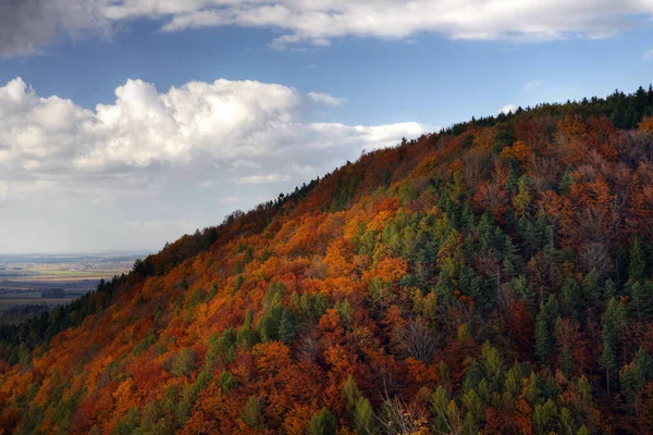 República Checa Outono Paisagem Zelezne Hory Montanhas Ferro — Fotografia de Stock