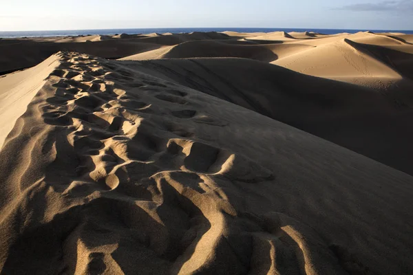 Dunas Areia Maspalomas Nas Ilhas Canárias Espanha — Fotografia de Stock