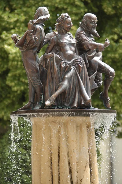 Schlosshof Player Fountain Roth — Stock Photo, Image