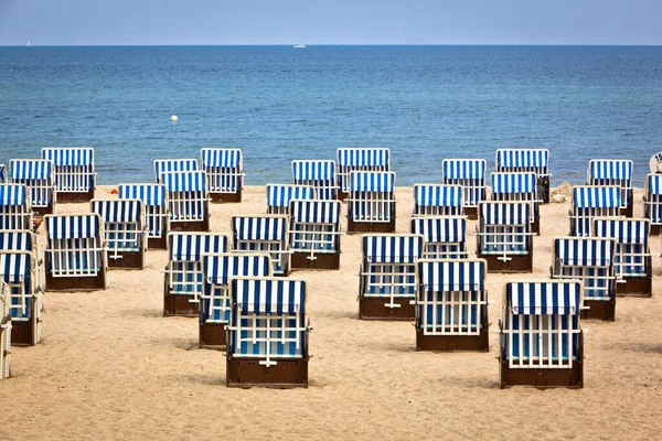 Strandkoerbe Row Limb Baltic Sea Graal Mueritz — Stock Photo, Image